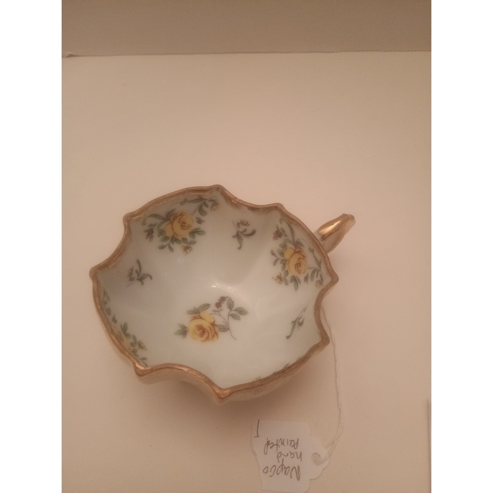 Vintage Napco Hand Painted 3 Leg (1 Broken Off) Tea Cup/ Yellow Rose Pattern